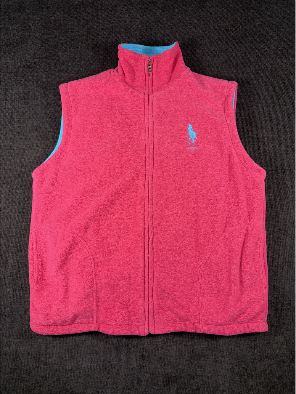 Polo Ralph Lauren Pink and Blue Fleece Vest